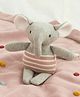 Pluchi Cute as a Button Gift Bundle- (Set of 2 - Blanket & Elephant Rattle) in Cameo Pink Color