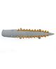 Pluchi Jaws Crocodile Cotton Knitted Stuffed Soft Toy (Light Grey Mel., Pale Whisper & Mustard) - Length 100 cm