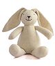 Pluchi Rabbit Natural Melange 100% Cotton Knitted Stuffed Soft Toy for Babies / Kids - Height 35 cm