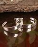 Silver Chest 925 Sterling Silver Toe Rings For Women - Plain Toe Ring Silver For Girls - Pack of 2