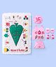 New Born Baby Girl Chhathi Puja Clothing Set Pack of 5 with Gadda- White & Pink