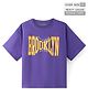 Pine Kids Cotton Knit Half Sleeves Text Printed T-Shirt - Purple