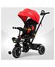 Baybee Uno 2 in 1 Baby Cycle for Kids | Baby Tricycles with Parental Push Handle, 180° Reversible Seat, Canopy & Safety Guardrail (Red)