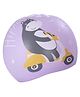 KIDLINGSS Hippo Printed Super Soft Silicone Swimming Cap - Purple