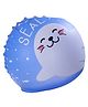 KIDLINGSS Seal Printed Silicone Swimming Cap - Dark Blue