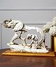 The Artment Feng Shui Golden Elephant Showpiece with Wooden Base  Artifacts for Home Decor, White (Pack of 1)