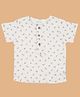 Greendeer 100% Cotton Half Sleeves Floral Printed Jhabla - Blue & White