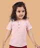 Greendeer 100% Cotton Half Sleeves Striped Jhabla - Pink & White