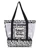Echo Boomers Black & Grey Printed Transparent Bag.