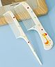 Hair Comb With Giraffe Design Pack Of 2 - Yellow