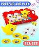 Toysire Tea Tray Set 12pc Tea Party Pretend Playset for Kids, Teapot Play Set Pretend Play Set Girls Kitchen Toy Teapot Gift for Toddler Kids