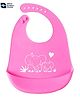 Ortis Adjustable Snap Button Bib With Crumb Catcher - Pink (Print May Vary)