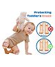 Babymoon Designer Baby Kneepads for Protection Knee Pads for Crawling, Anti-Slip Safety Protector - Penguin Peach