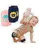 Babymoon Designer Baby Kneepads for Protection Knee Pads for Crawling, Anti-Slip Safety Protector Pack of 2 - Pink-Blue