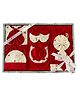 My Tiny Wear 14 pcs Half Sleeves New Born Baby Cotton Clothing Set  Red