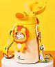 R for Rabbit Steebo Zoobie Premium Stainless Steel Water Sipper for Baby, Spill Proof BPA Free Soft Silicone Straw Drinking Sipper for Kids of 12+ Months (550ml, Yellow Lion)