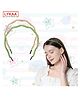 Lykaa Shinny Crystal Beads zig zag Rhinestone Hairbands Beaded Hair Hoop Head Band - Pack of 2