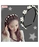 Lykaa Stylish Braided Double Layer Plait Plastic Headband with Elegant Flower Alligator Clips - Pack of 1