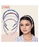 Lykaa Headbands For Girls/Women Satin Silk Ruched Vintage Twine Hair Bands - 4 Pcs Head Band (Purple)