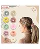 Lykaa Fancy Spongy Hair Rubber Band Hair Scrunchie Elastic Ponytail Holder - Set of 10 Rubber Band