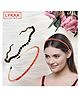 Lykaa Shinny Crystal zig zag and Straight Headband, Bling Rhinestone Hairband Accessories - Pack of 2