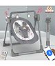 Infantso Automatic Baby Swing With Hanging Toys, Remote Control & Bluetooth connectivity for Babies (Grey)