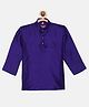 THANGAMAGAN Viscose Full Sleeves Solid Kurta - Violet Blue