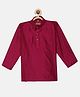THANGAMAGAN Viscose Full Sleeves Solid Kurta - Dark Pink