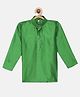 Thangamagan Art Silk Full Sleeves Solid Kurta - Parrot Green