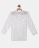 THANGAMAGAN Art Silk Full Sleeves Solid Kurta - White