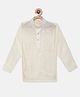 THANGAMAGAN Art Silk Full Sleeves Solid Kurta - Ivory