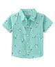 Babyhug Cotton Woven Half Sleeves Bird Printed Shirt - Green