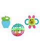Aditi Toys Baby Kinder Rattle Set for 0-6 Months Old Baby, Non-Toxic, 100% BPA Free, Infant Grab, Spin & Shake Rattles, Colorful Rattles with 3 Pcs, Early Educational Sensory Toy, BIS Approved