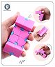 Aditi Toys Infinity Cube Fidget Toy Stress Relieving Fidgeting Game for Kids and Adults, Durable ABS Plastic Safe Material Sensory Toys, Unique Gadget for Anxiety Relief Easy to Carry, Above 3+ Age (Pink)