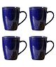 Femora Blue Gold Series Ceramic Coffee Mug Set Of 4 - 360 ml