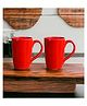 Femora Red Set of 2 Ceramic Coffee Mug (Color May Vary) - 360 ml