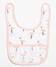 Aariro Organic Cotton Classic Muslin Bib Tropical Flamingo