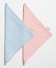 Aariro Organic Cotton Muslin Washcloth - Pink blue  Set of 2