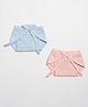 Aariro Organic Cotton Nappy - Blue pink  Set of 2