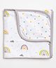 Aariro Organic Cotton Reversible Muslin Blanket Follow the Rainbow
