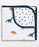 Aariro Organic Cotton Reversible Muslin Blanket Little Dino