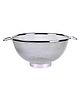 Kuber Industries Small Stainless Steel Colander Strainer Drainer with Handle Silver
