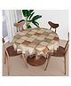 Kuber Industries Round Table Cover  Table Cloth for Round Tables  4 Seater Round Table Cloth  Chatai Kitchen Dining Tablecloth  Tabletop Cover  60 Inch  Brown