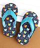 Cute Walk by Babyhug Slip On Flip Flops With Butterfly Print - Navy Blue