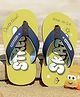 Cute Walk by Babyhug Slip On Flip Flops Text Print - Yellow