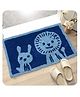 AAZEEM Abstract Cotton  Door mat  for Home (Blue)