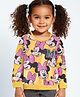 Babyhug Disney 100% Cotton Knit Full Sleeves Sweatshirt with Minnie Mouse Print - Yellow
