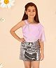 Cutecumber One Shoulder Sequin Embellished Dress - Purple