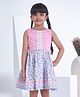 Soleilclo Cotton Sleeveless Floral Printed Dress - Pink