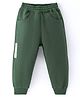 Little Kangaroos Full Length Lounge Pant with Text Print - Olive Green